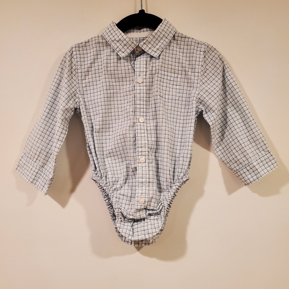 Janie and Jack Button Shirt Onesie Infant's Size 12-18 Months